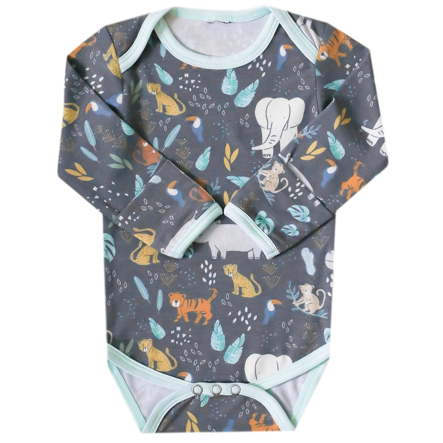 Copper Pearl Long Sleeve Bodysuit Baby: Ultra Soft Baby for Newborns, Boys, and Girls - Stylish, Comfortable, Overlap Shoulders, Premium Knit Fabric - 3-6 Months, Bengal
