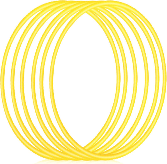Shappy 6 Pcs Exercise Hoop Detachable Adjustable Plastic Toy Playground Toys Colored Hoop Circles for Teens Games Gymnastics Dog Agility Equipment Party Decor