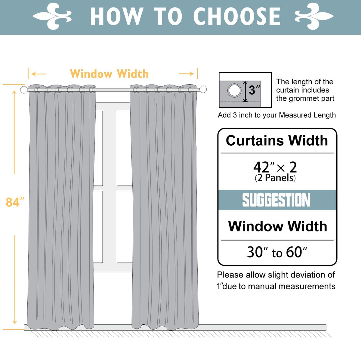 ChrisDowa 100% Blackout Curtains 84 inch Long for Bedroom with Black Liner, 2 Thick Layers Total Blackout Thermal Insulated Grommet Window Curtains 2 Panels Set (Light Beige, 42 x 84 Inch)