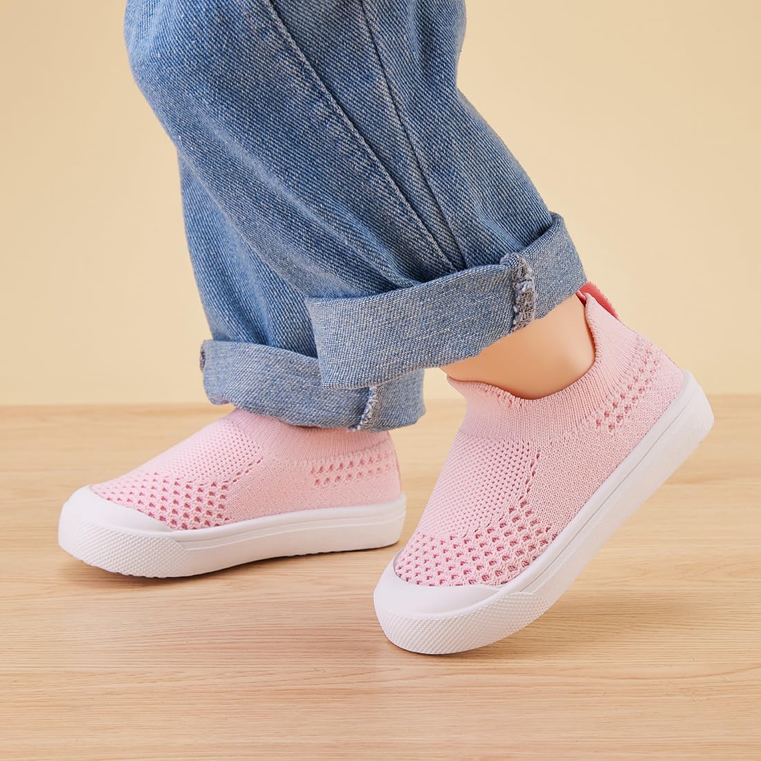 BMCiTYBM Baby Sneakers Girls Boys Lightweight Breathable Mesh First Walkers Shoes 6-24 Months