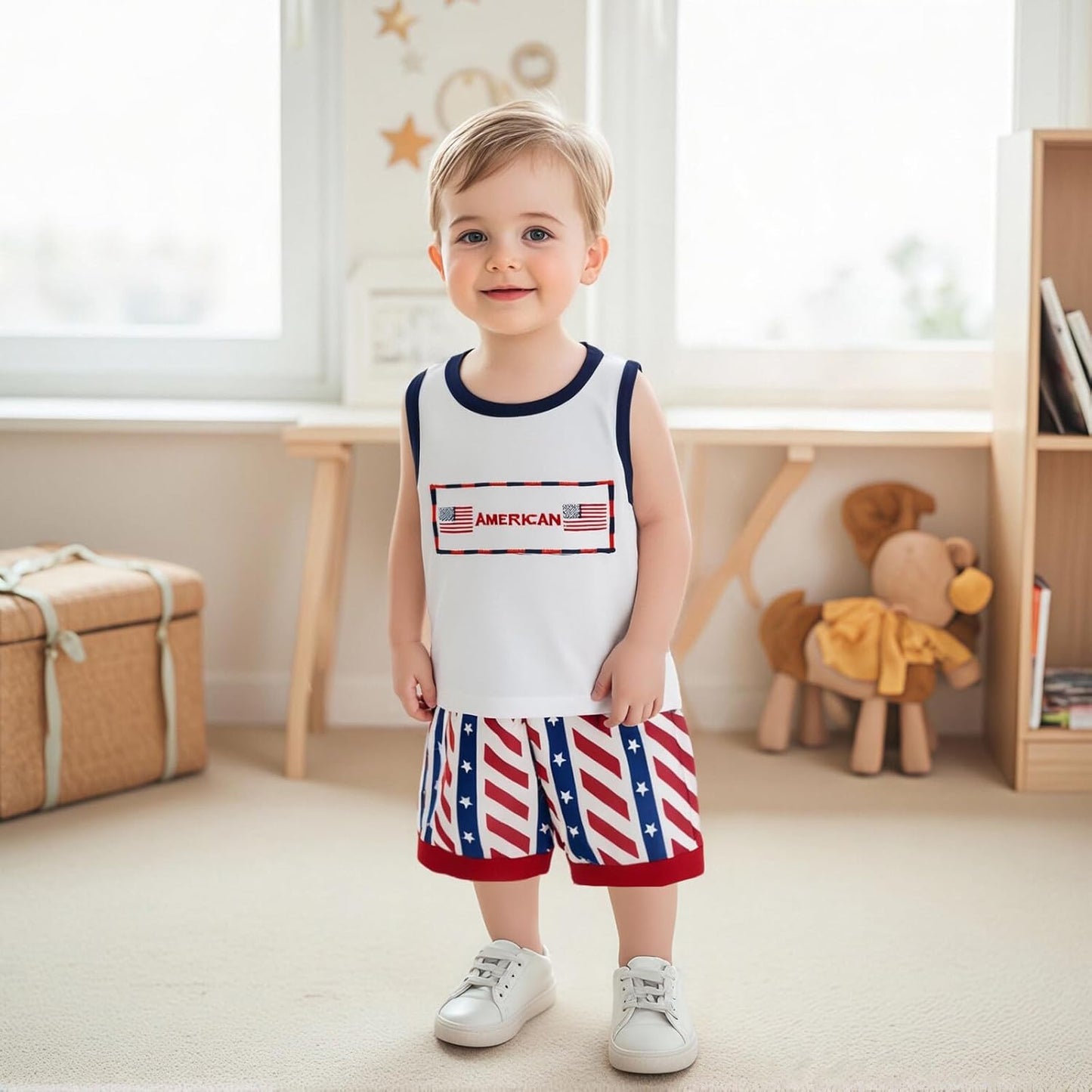 Kupretty Baby Boy Summer Clothes Sleeveless Tank Tops Vest T-Shirt + Casual Shorts Toddler Outfits Set