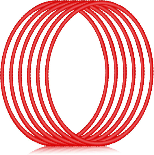 Shappy 6 Pcs Exercise Hoop Detachable Adjustable Plastic Toy Playground Toys Colored Hoop Circles for Teens Games Gymnastics Dog Agility Equipment Party Decor