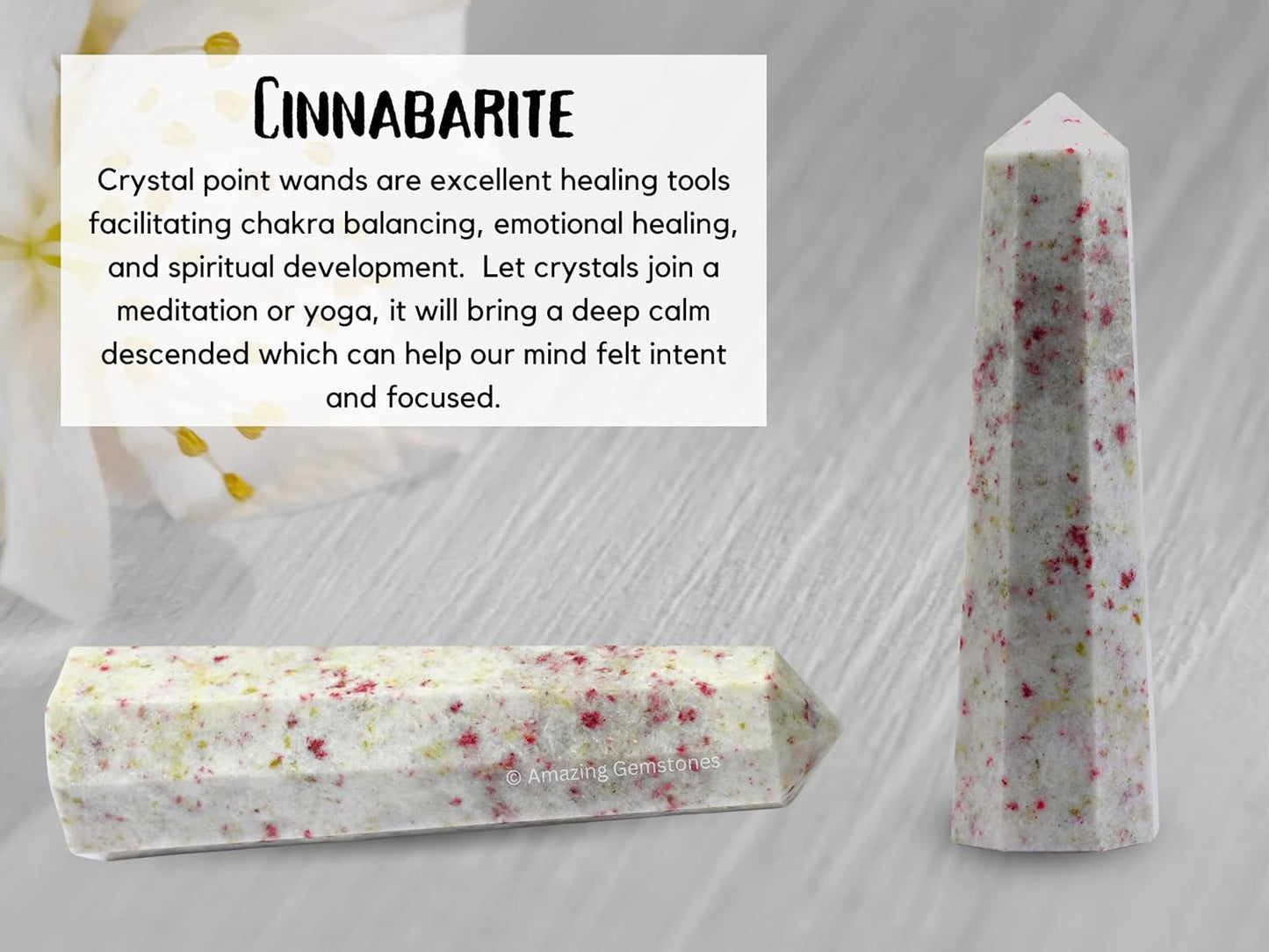 Amazing Gemstone Cinnabarite Crystal Towers - Natural Healing Crystal Point Obelisk for Reiki Healing and Crystal Grid (2 Inch to 3 Inch)