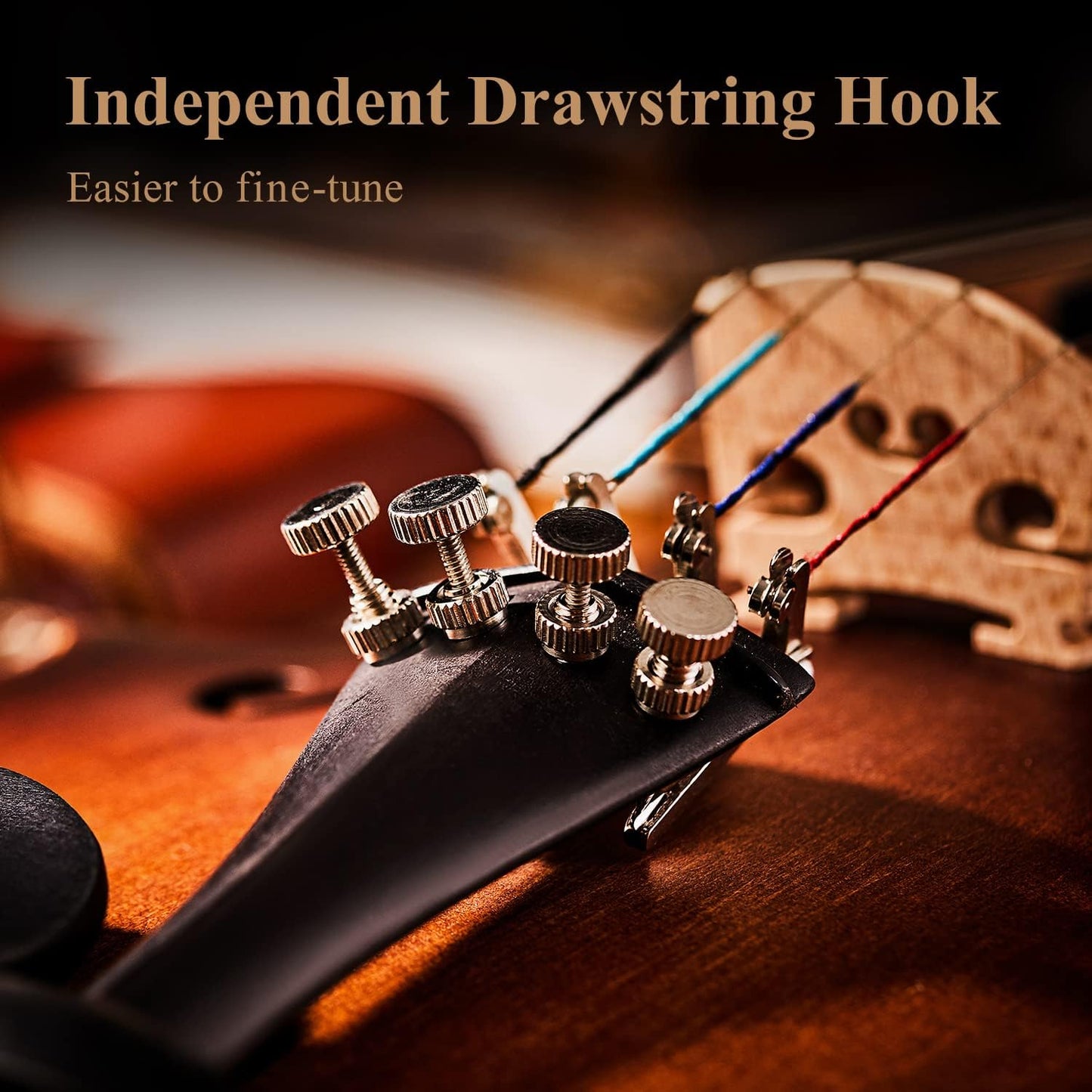 Eastar 4/4 Full Size Violin Set Matte Fiddle for Beginners Adults with Hard Case, Rosin, Shoulder Rest, Bow, Tuner and Extra Strings (Imprinted Finger Guide on Fingerboard), EVA-3