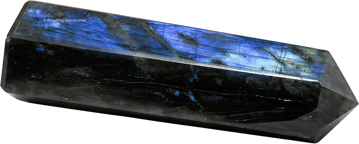 Amazing Gemstone Large Labradorite Crystal Towers ~ Natural Healing Crystal Point Obelisk for Reiki Healing and Crystal Grid (5.5 to 6 INCH)
