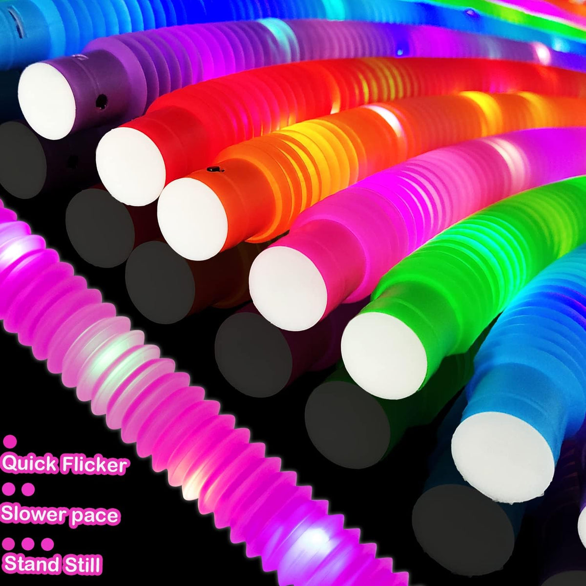 24 PCS Light Up Party Favors Supplies for Kids 4-8-12,Bulk Glow Sticks Bracelet Necklace Accessories for Toddlers,Birthday Return Gifts Treats Non Candy,Halloween Goodie Bag Stuffers for Boys Girls