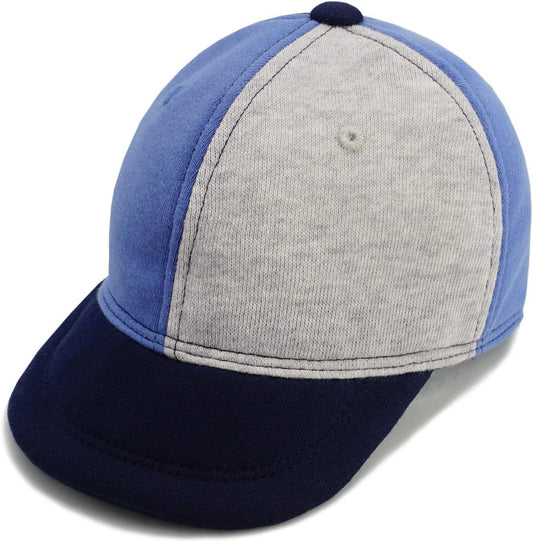 Keepersheep Baby Baseball Cap Infant Sun Hat, Cotton Knit with Soft Brim, Adjustable Soft Newborn Toddler Cap