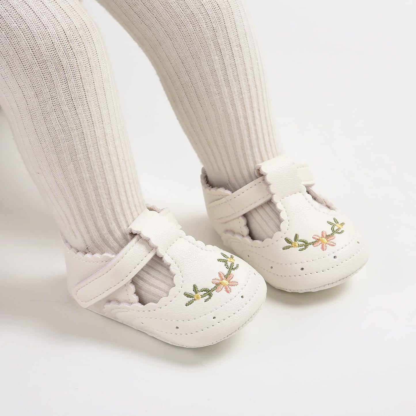 Baby Shoes Mary Jane Flats Non Slip Soft Sole Infant Toddler Sneakers First Walkers Party Christmas Dress Shoes