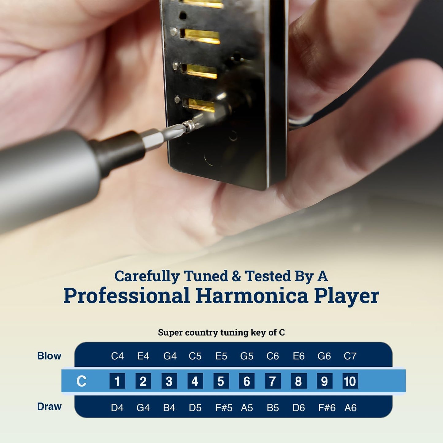 Harmo Polar Super Country harmonica - F