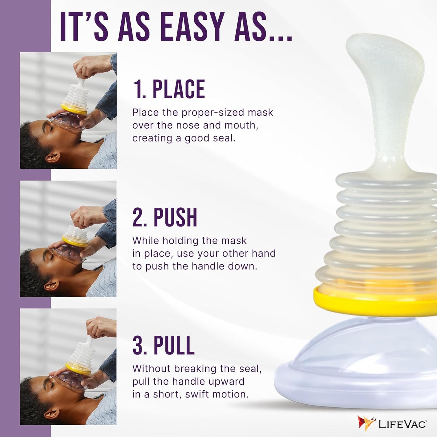 LifeVac Home Kit - Portable Suction Rescue Device, First Aid Kit for Kids and Adults, Portable Airway Suction Device for Children and Adults