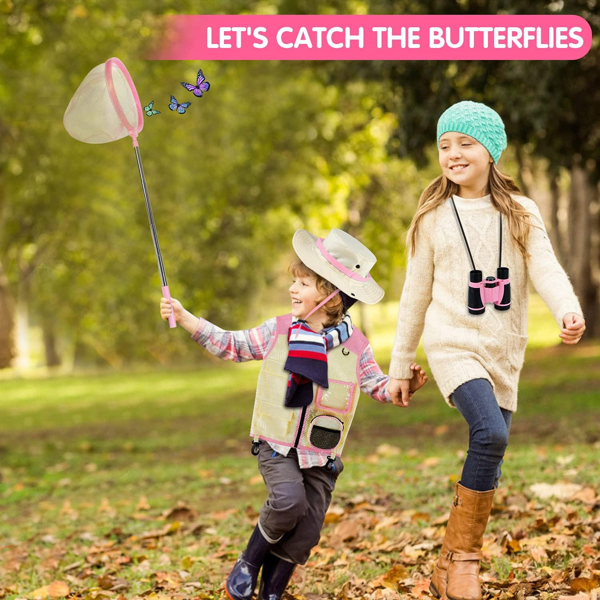 INNOCHEER Toys for Girls Explorer Kit, Bug Catcher Kit for Kids, Birthday Gifts, Summer Toys for 3 4 5 6 7 8+ Year Old Girls, 3 4 5 6 7 8+ Year Old Girl Birthday Gift Kids Outdoor Toys