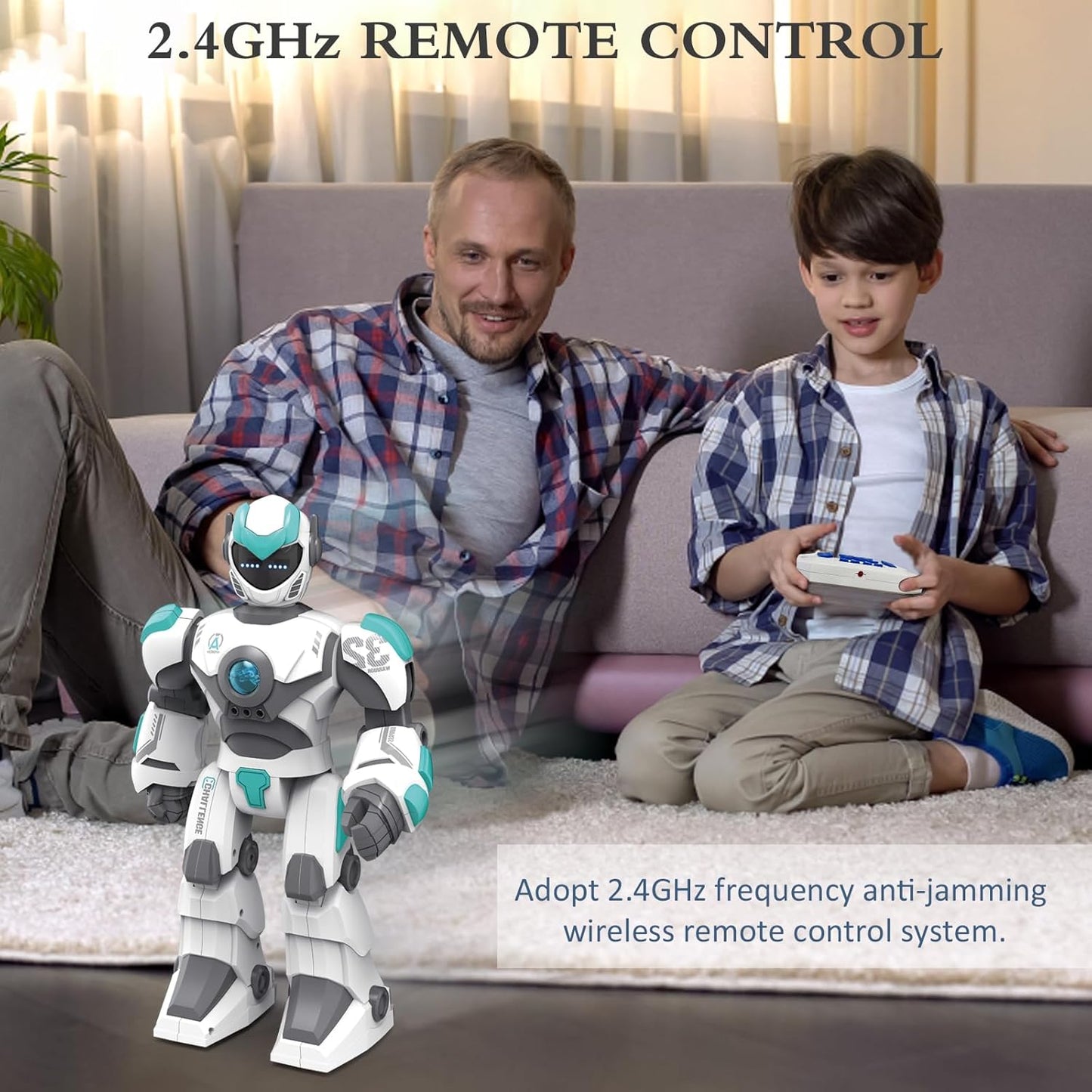 Robot Toys for Kids 6-8 with 10 Sports Cones, Smart Remote Control Robot can Auto-Demo Dance Music Story Poem, Kids Toys for Boys Age 6 7 8 Year Old Boys Gifts(Blue)