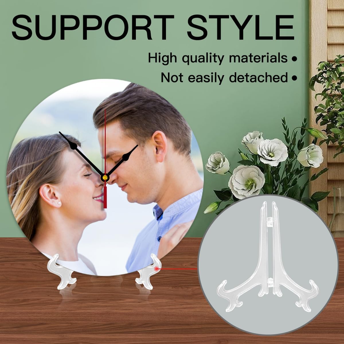 Generic Custom Clocks for Walls Personalized Clocks with Picture Customized Round Clock for Birthday Wedding Present Family Friends Gifts, 12inch-30cm