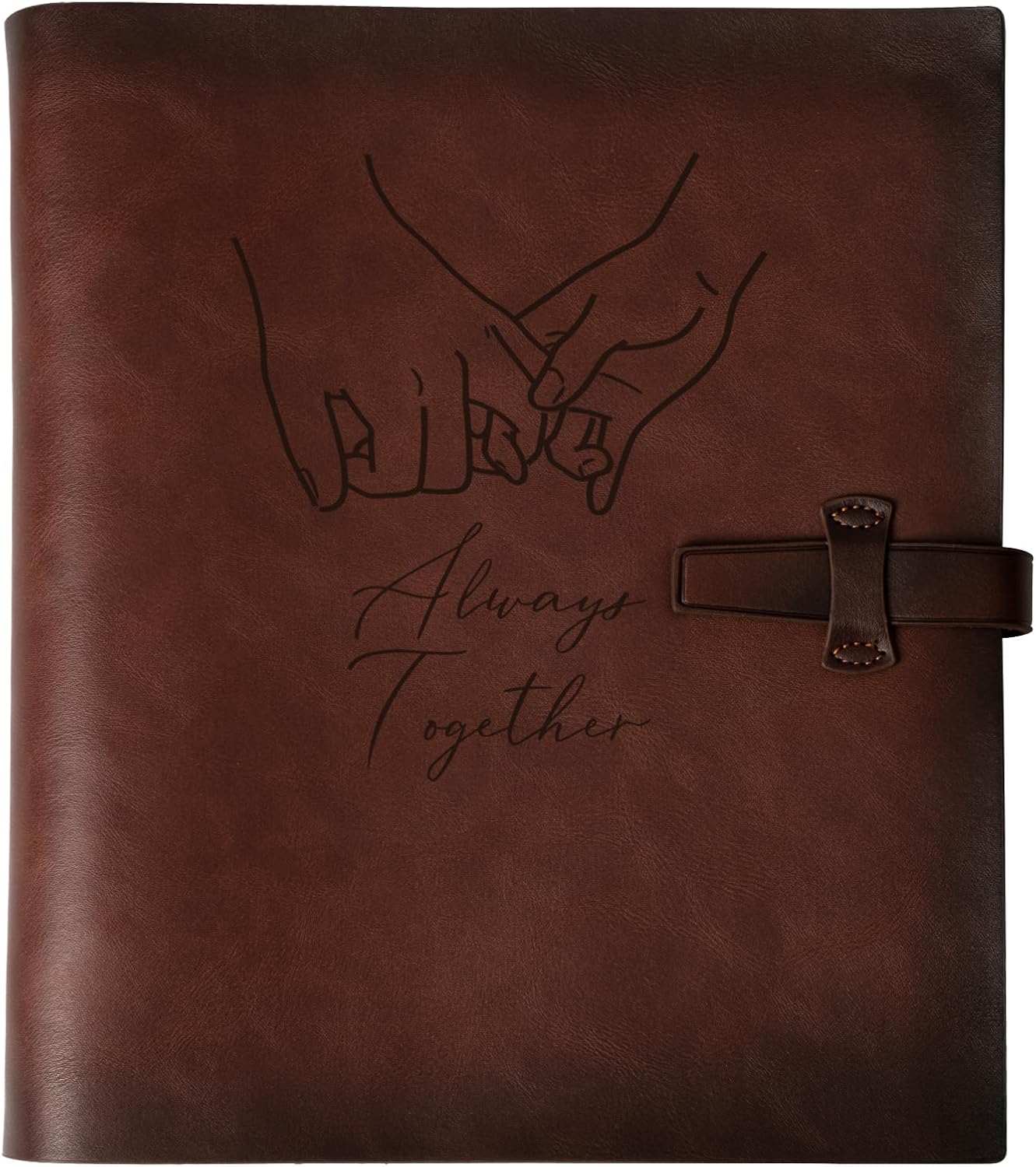 Photo Album 4x6 200 Photos, Genuine Leather Photo Albums with Writing Space with 30 Writing Paper, Travel Family Wedding Kids Graduation Ultrasound Baby Picture Album Scrapbook Photo Album Hold Hands