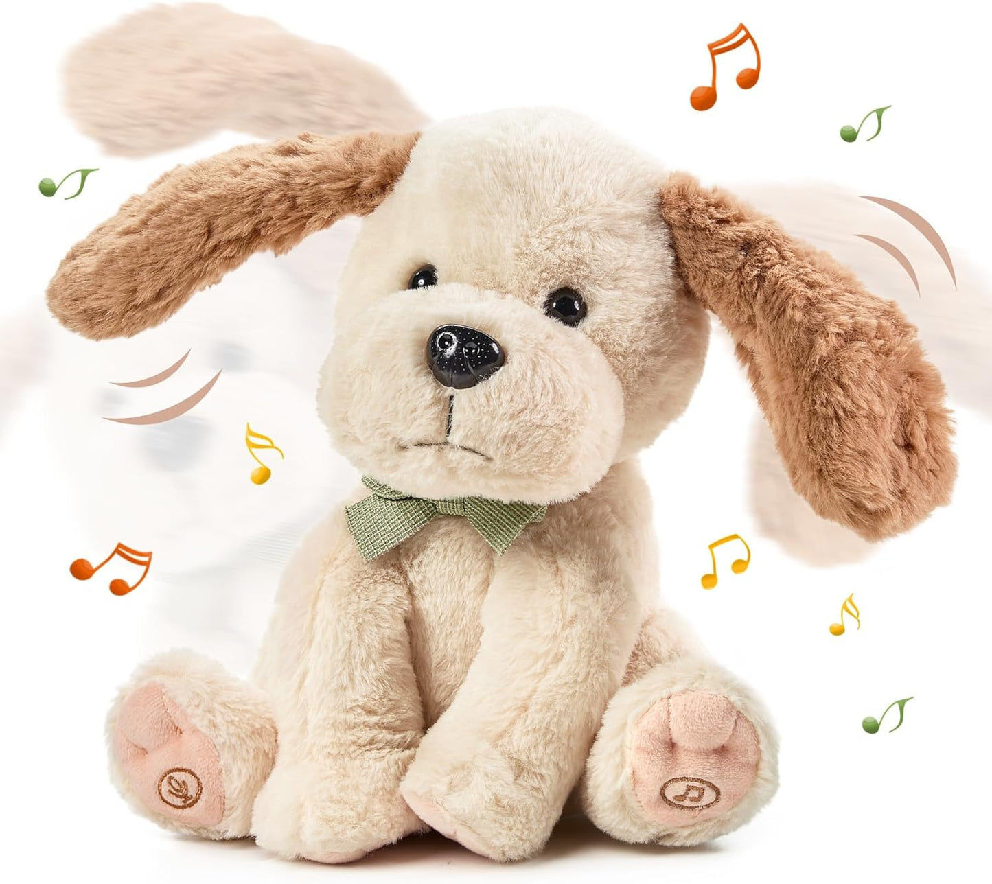 TUMAMA Baby Animated Plush Dog, Interactive Singing Talking Puppy Dog Stuffed Animal Toys, 10”