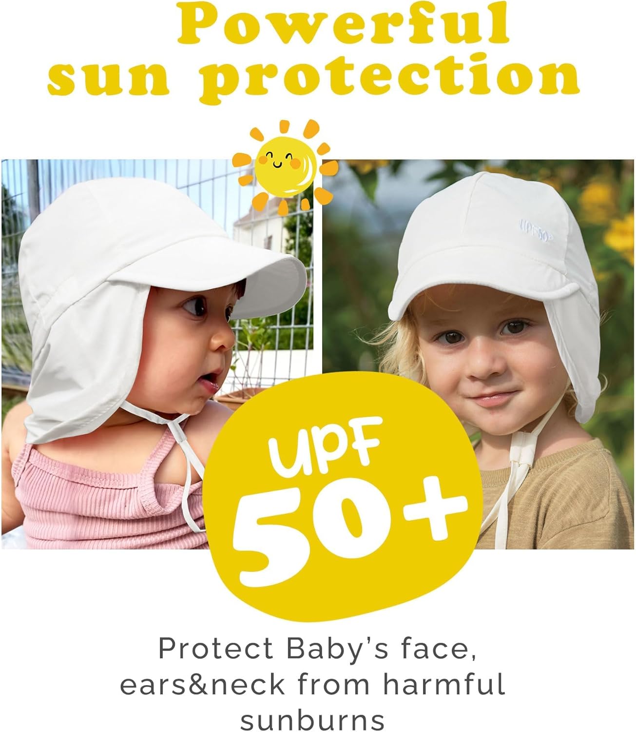 FURTALK Baby Sun Hat Girls and Boys Summer Beach Swim Hat Essentials UPF 50+