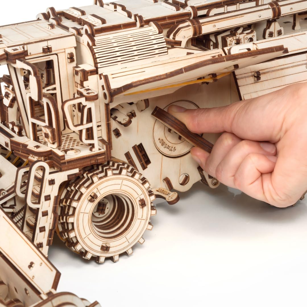 EWA Eco Wood Art Mechanical Model Grain Harvesting Combine GH800-864 pcs – Intricate Wooden Craft Kit - Sustainable DIY Assembly Kit for Adults and Teens