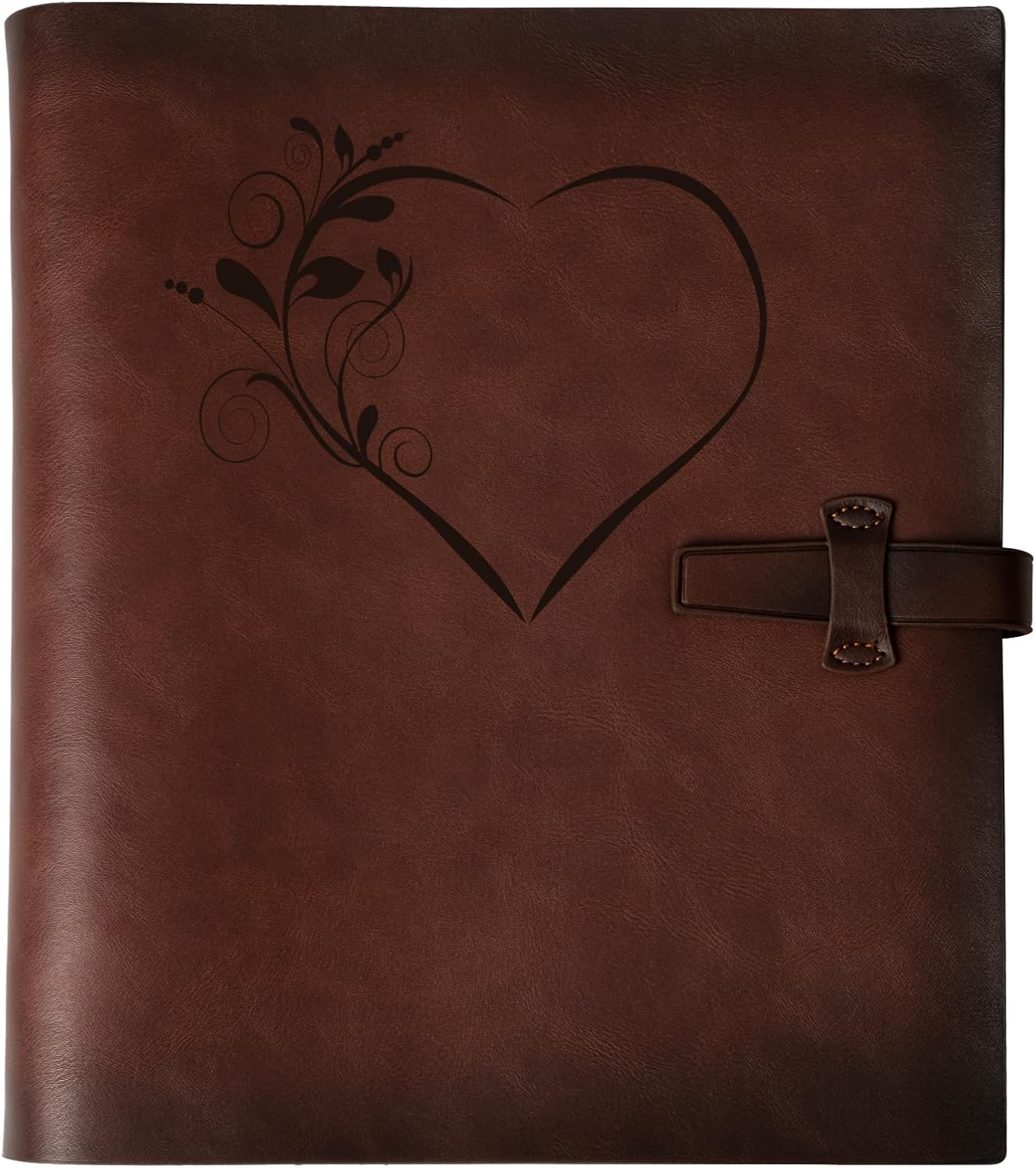 Photo Album 4x6 200 Photos, Genuine Leather Photo Albums with Writing Space with 30 Writing Paper, Travel Family Wedding Kids Graduation Ultrasound Baby Picture Album Scrapbook Photo Album（LOVE）