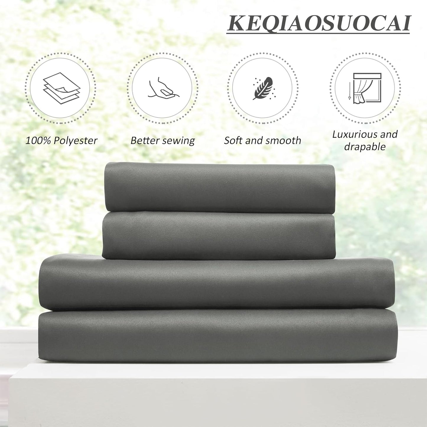 Blackout Bedroom Curtains 72 Inches Long 6 Ft Length, Summer Heat Thermal Insulated Pinch Pleated Vertical Drapes Cute Black Out Window Drapes for Bedroom/Living Room(Grey,40"x72"x2 Panels)