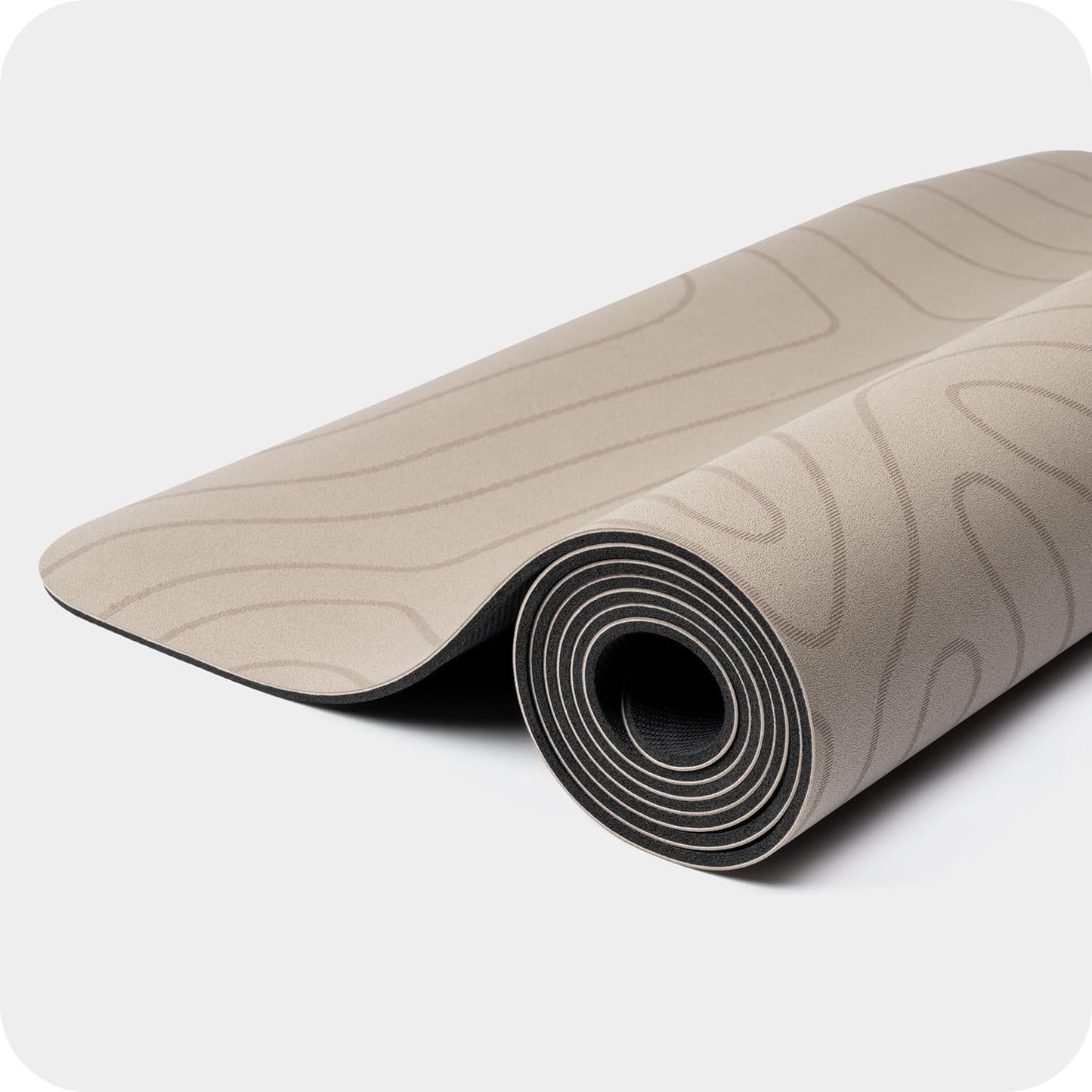 4mm Cushioned Exercise Mat for Yoga & Pilates - Anti Slip, Polyurethane with Suede Top & Carrying Strap