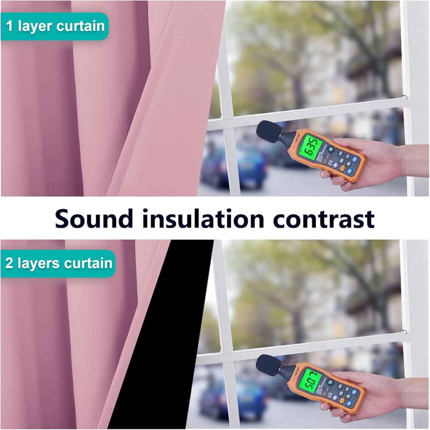 NICETOWN Crystal Pink Full Shade Curtain Panels, Pair of Thermal Insulated & Energy Efficiency Blackout Curtains for Living Room Windows, Lined Silky Performance Window Dressing (42" Wide x 84" Long)