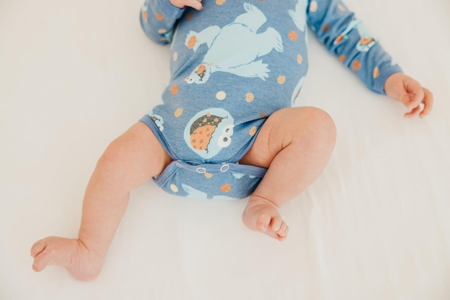Copper Pearl Long Sleeve Bodysuit Baby: Ultra Soft Baby for Newborns, Boys, and Girls - Stylish, Comfortable, Overlap Shoulders, Premium Knit Fabric - 18-24 Months, Cookie Monster