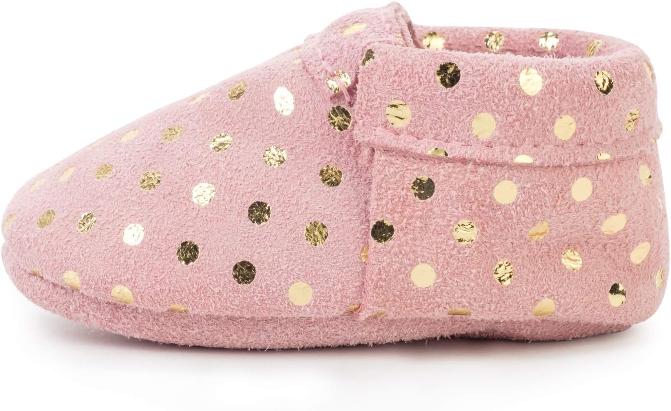 BirdRock Baby Fringeless Moccasins - Genuine Leather Boys and Girls Shoes for Newborns, Infants, Babies, Toddlers