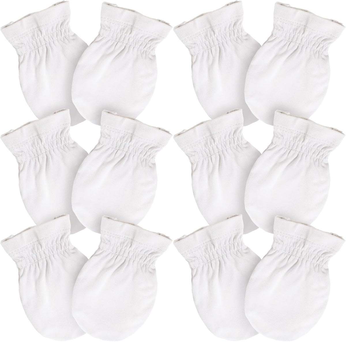 SuperSoft Baby Mittens, Bamboo Viscose Infant Newborn Mittens for Girls Boys No Scratch Gloves 6 Pack