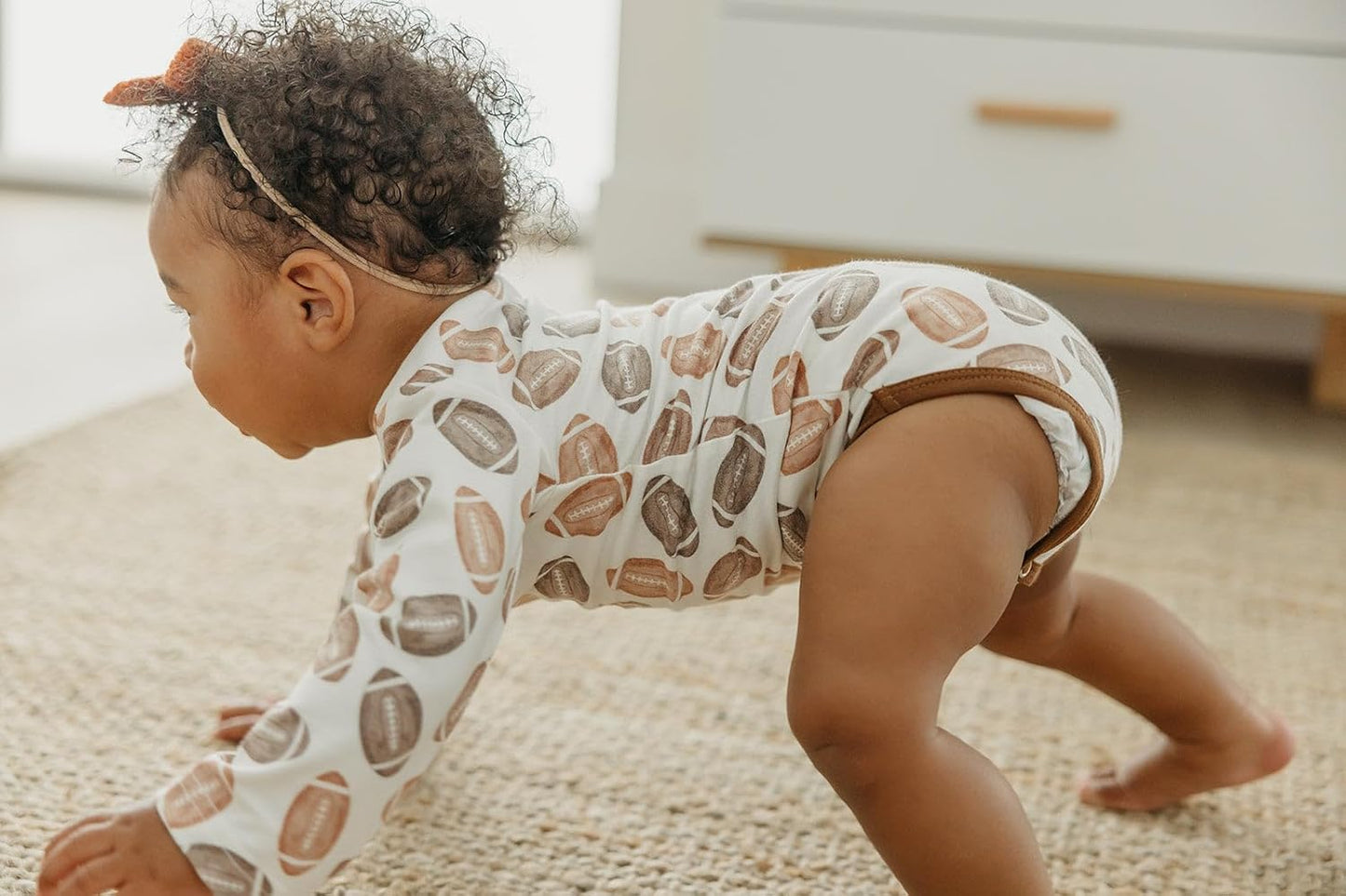 Copper Pearl Long Sleeve Bodysuit Baby: Ultra Soft Baby for Newborns, Boys, and Girls - Stylish, Comfortable, Overlap Shoulders, Premium Knit Fabric - 3-6 Months, Blitz