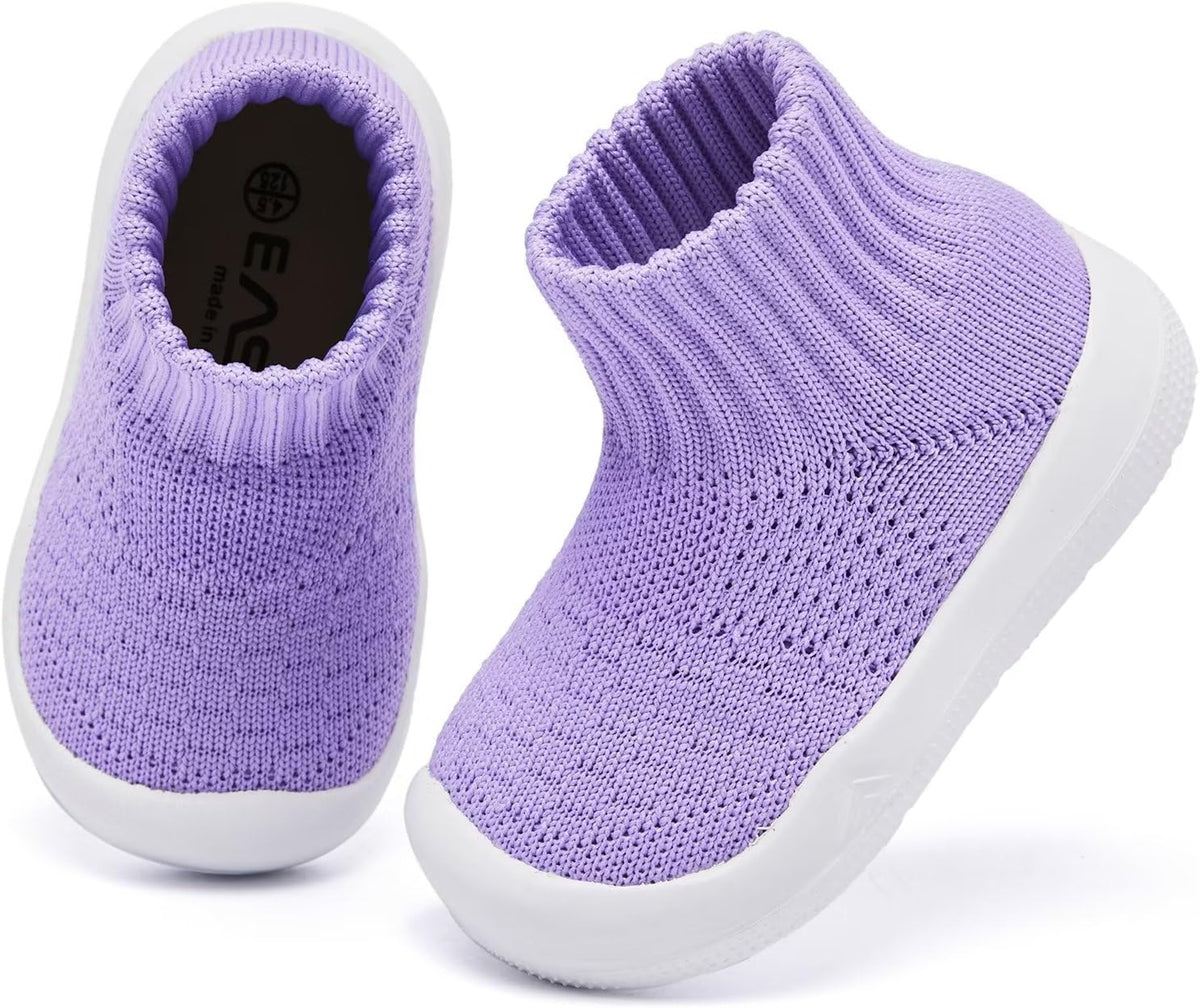 Eashi Baby Boy Girl Non-Skid Indoor Infant Walking Shoes Breathable Warm Elastic Sock Shoes with Memory Sole Protect Toes Outdoor Sneakers