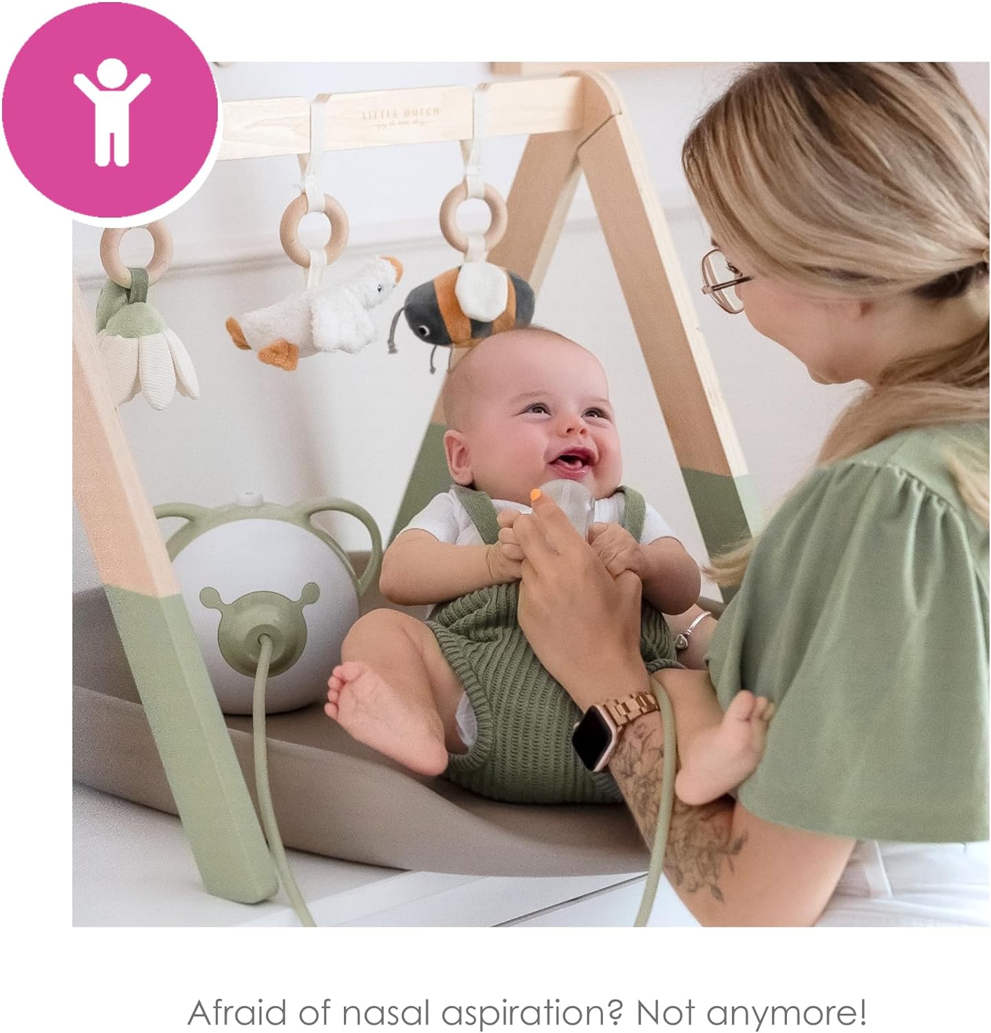 Nosiboo Pro Nasal Aspirator for Babies | Electric Nose Sucker | Made in EU | Adjustable Suction Power | Premium Quality | Award-Winning Design (Sage, 7,8x6,38x6,77 Inch)