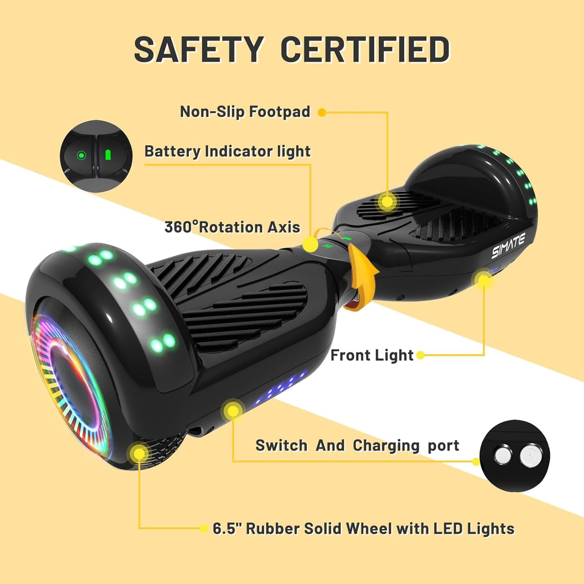 Scooter, Bluetooth & Corlorful LED Lights, Gifts for Kids & Adults & Girls & Boys, for All Ages