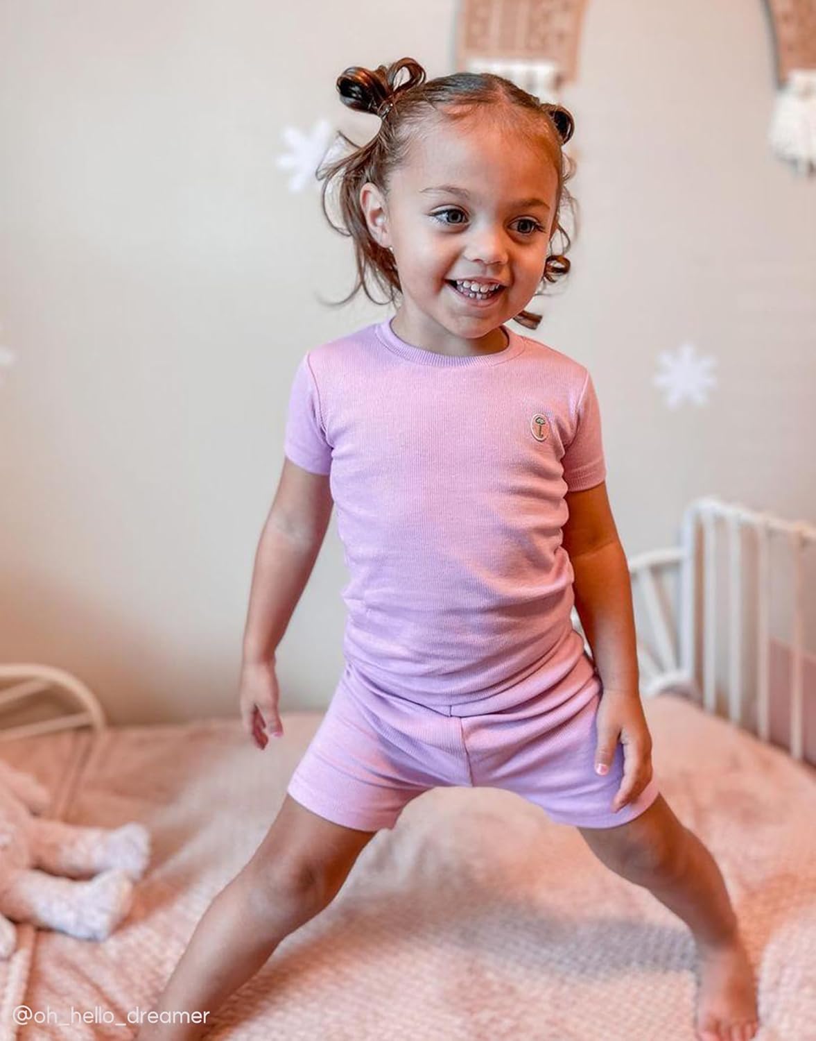 moimoln Pajamas Set 6M-5Y Solid Ribbed Unisex Baby & Toddler, Soft Viscose, Snug-Fit, Everyday Sleepwear
