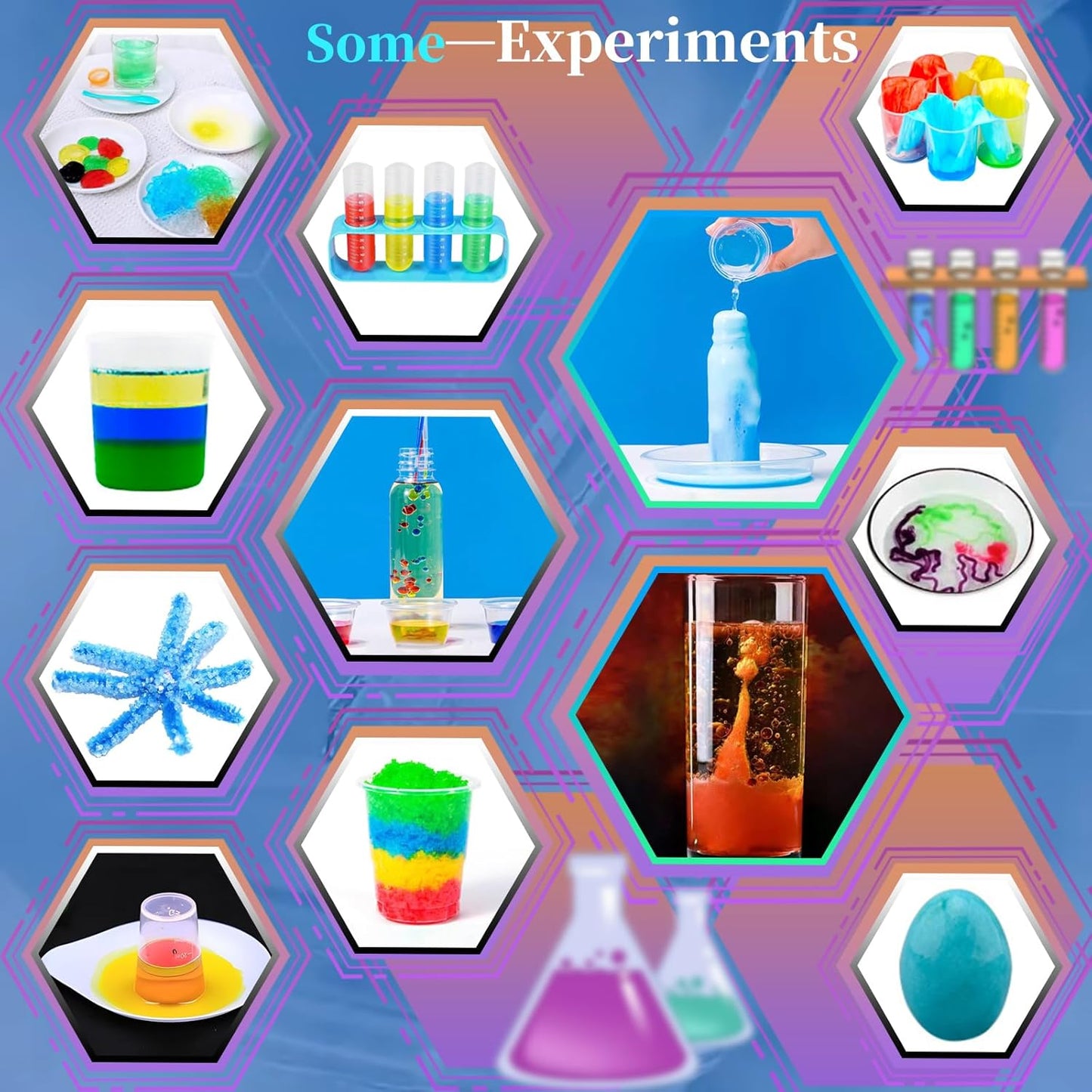Science Kits for Kids 72+ Science Lab Experiments Erupting Volcano,Rainbow Rain,Artificial Snow Magic Chemistry Toy DIY Science Educational Learning Kit for Boys Girls