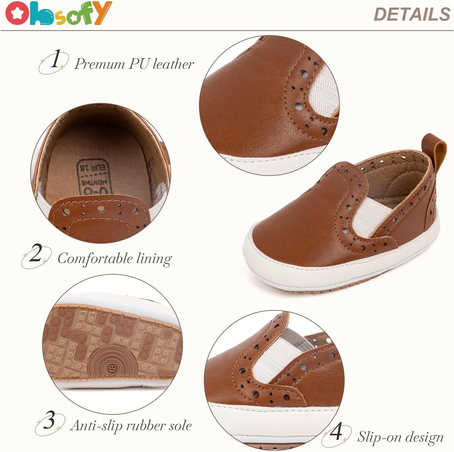 Morbido Infant Baby Boys Girls Canvas Sneaker Toddler Slip On Anti Skid Newborn First Walkers Candy Shoes for 0-18 Months