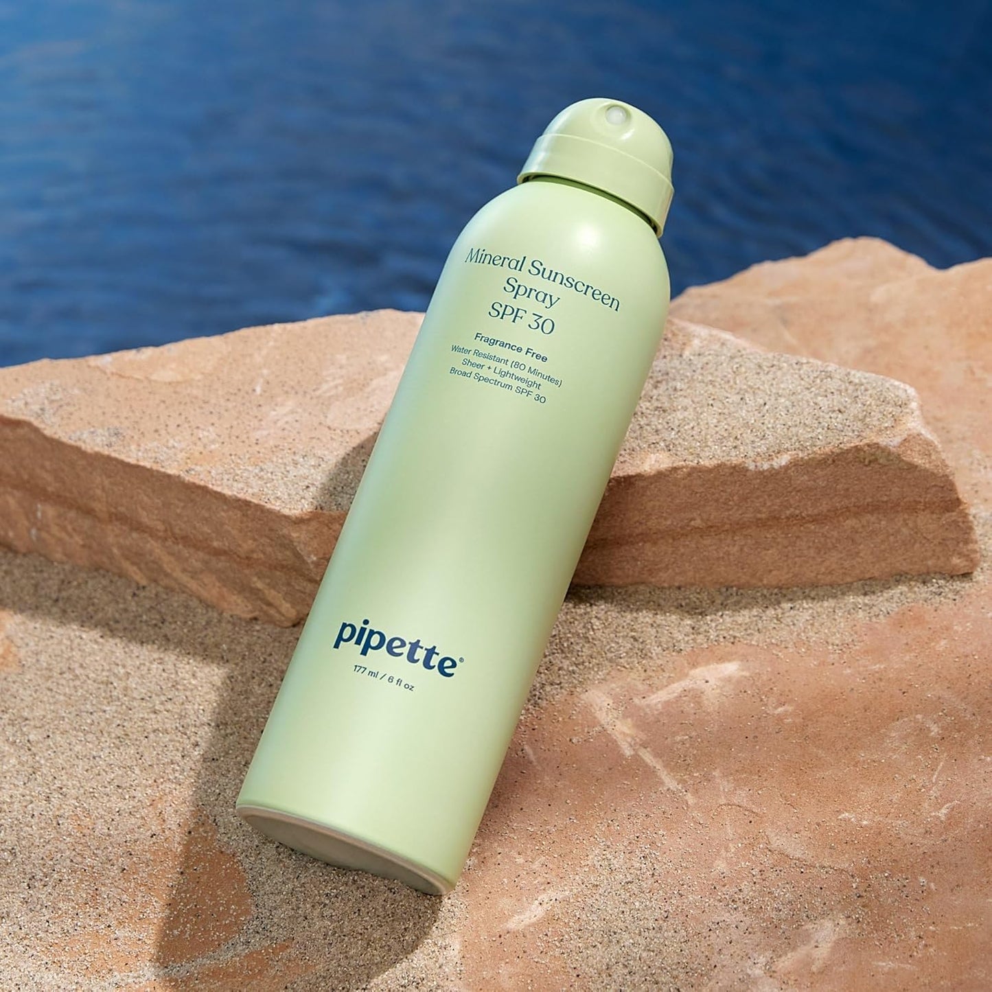 Pipette Baby Mineral Sunscreen Spray SPF 30, Broad Spectrum with Non-Nano Zinc Oxide, Water Resistant UVB/UVA Non-Toxic Sun Protection for Kids & Sensitive Skin, 6 oz (2 pack)