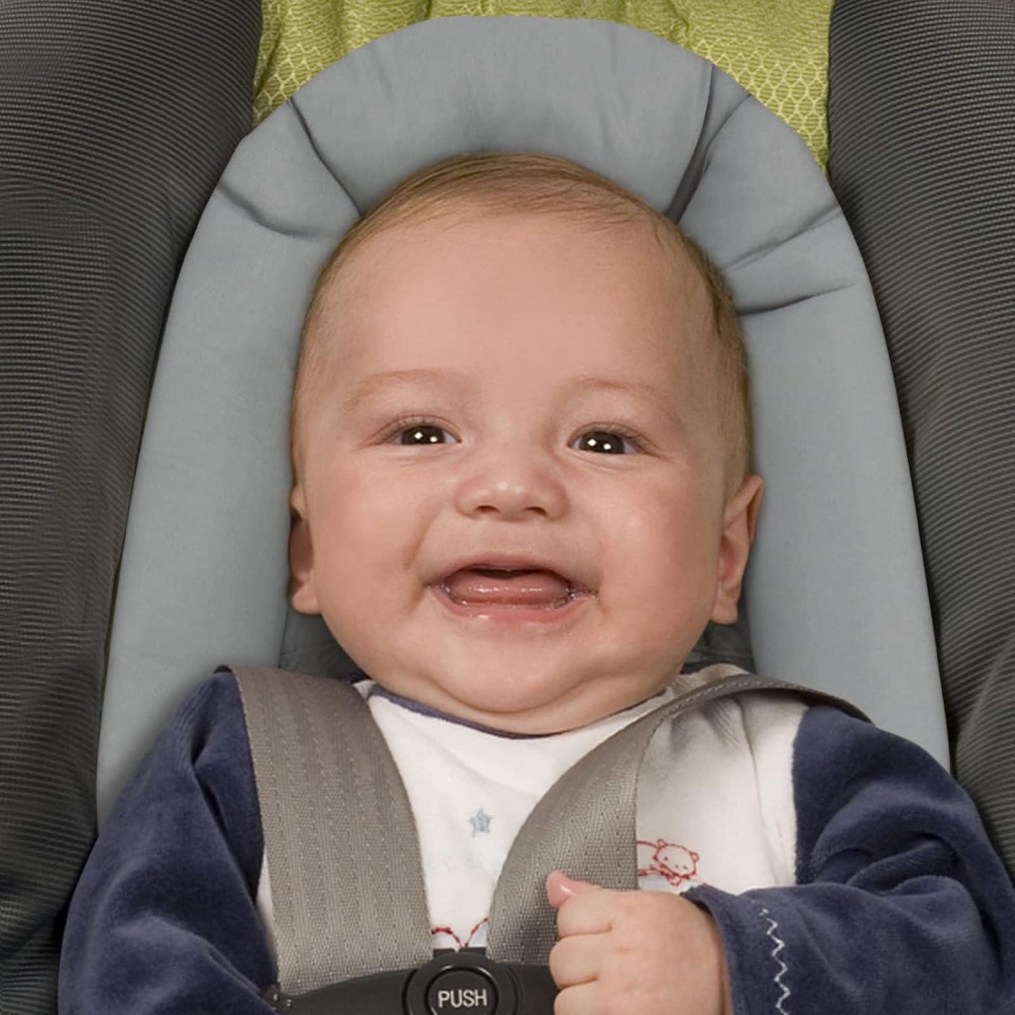 Pro Goleem Infant Car Seat Insert, Babybody Support for Toddler, Soft Minky Preemie Car Seat Insert, 2-in-1 Reversible, Perfect for Carseats, Strollers, Swings, White and Grey