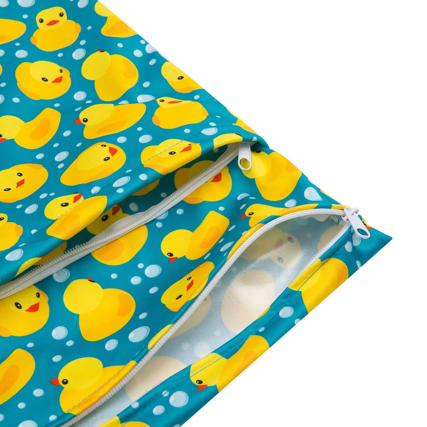 ALVABABY 2pcs Cloth Diaper Wet Dry Bags Waterproof Reusable with Two Zippered Pockets Travel Beach Pool Daycare Soiled Baby Items Yoga Gym Bag for Swimsuits or Wet Clothes L114117