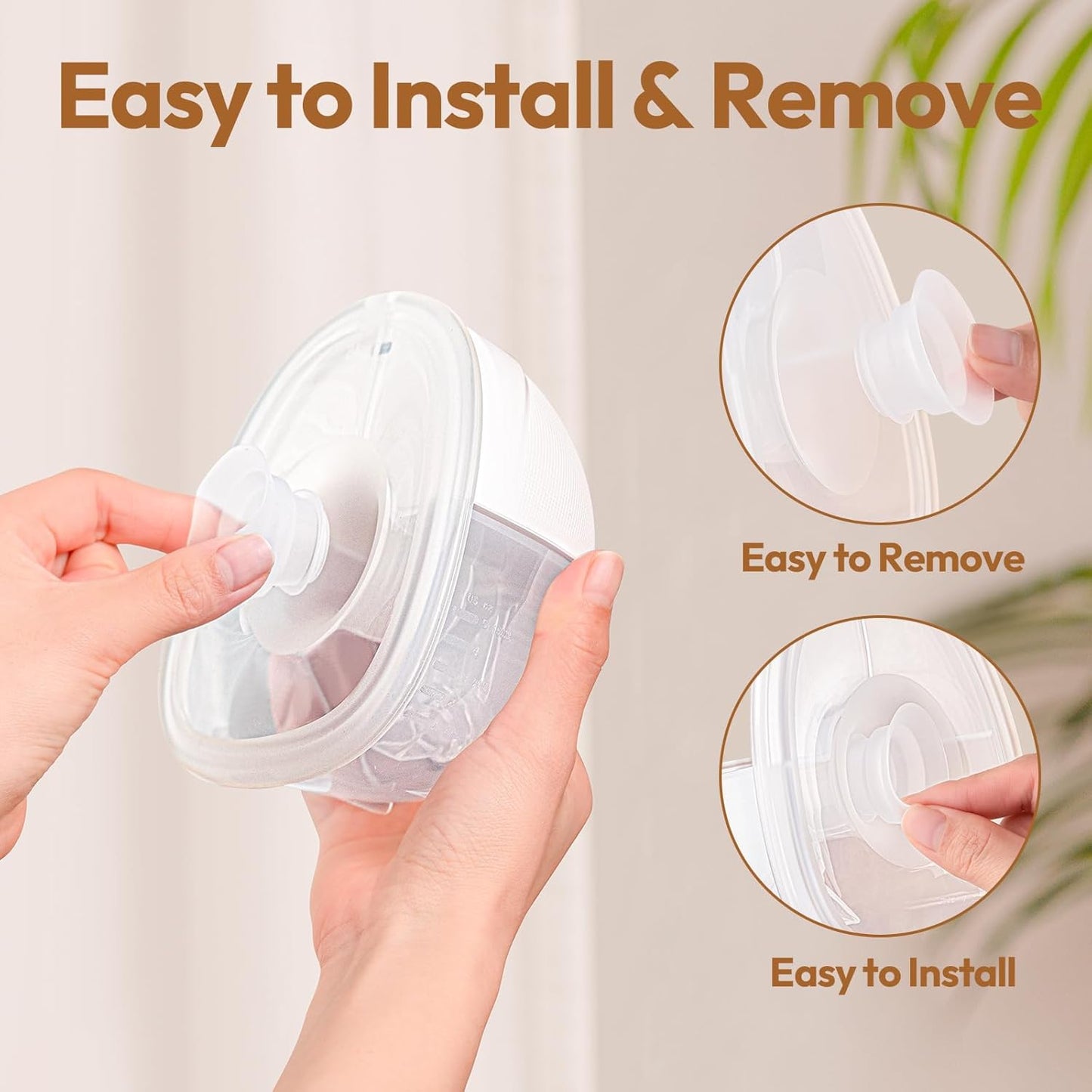 NCVI Silicone Flange Insert for 24mm Flange/Shield, Compatible with NCVI Wearable Breast Pump 8111/8131, Breastfeeding Essential for Moms, 4PCS (21mm)