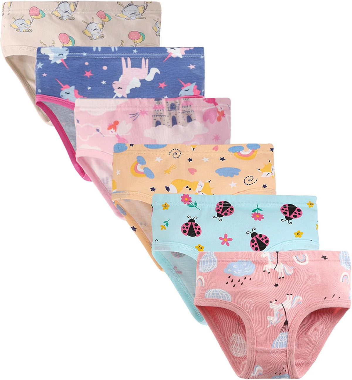 Boboking Soft Cotton Underwear Toddler Girls'Briefs Soft Undies