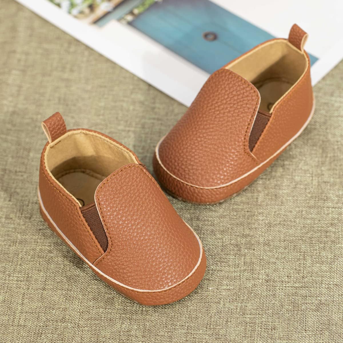 Morbido Infant Baby Boys Girls Canvas Sneaker Toddler Slip On Anti Skid Newborn First Walkers Candy Shoes for 0-18 Months