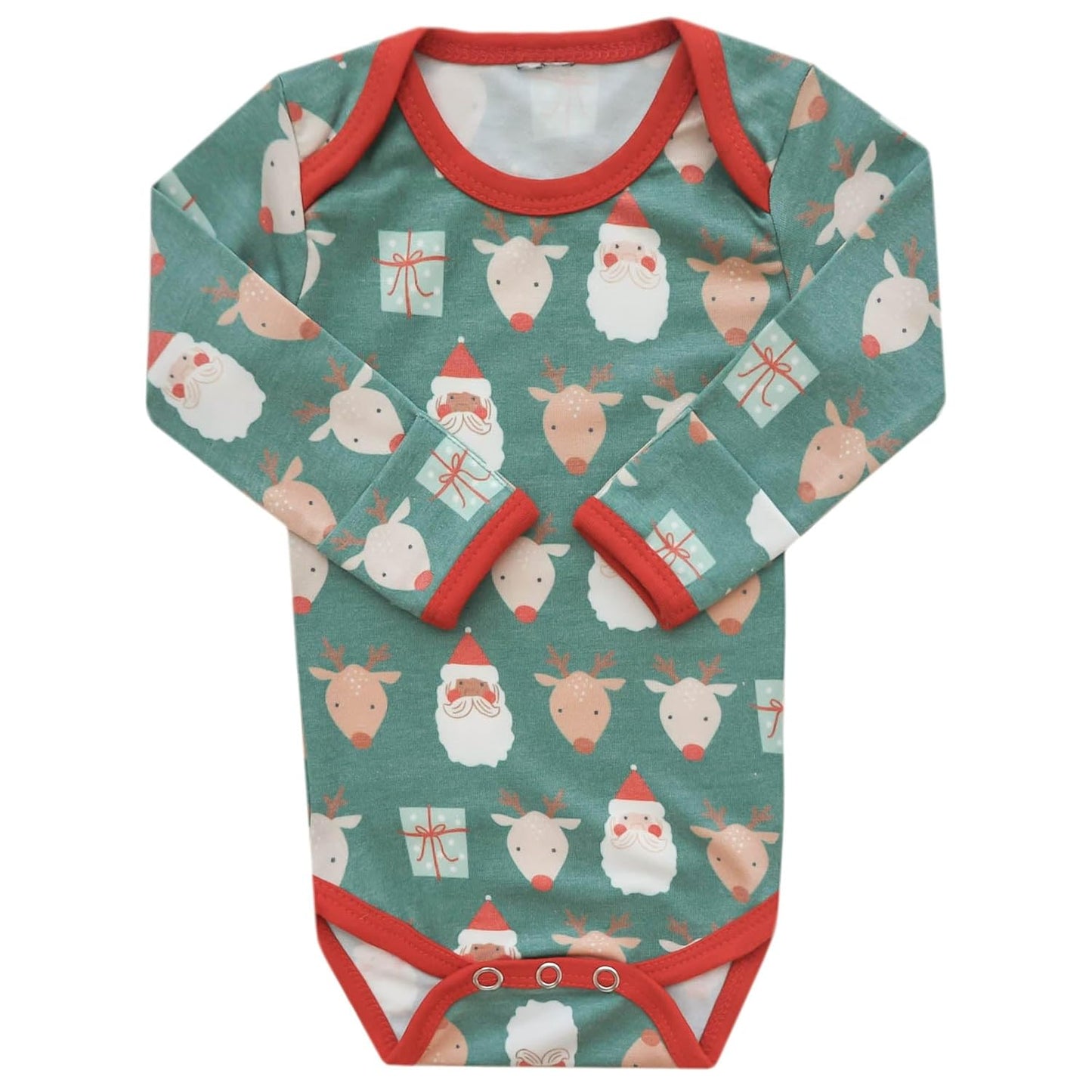 Copper Pearl Long Sleeve Bodysuit Baby: Ultra Soft Baby for Newborns, Boys, and Girls - Stylish, Comfortable, Overlap Shoulders, Premium Knit Fabric - Newborn, Prancer