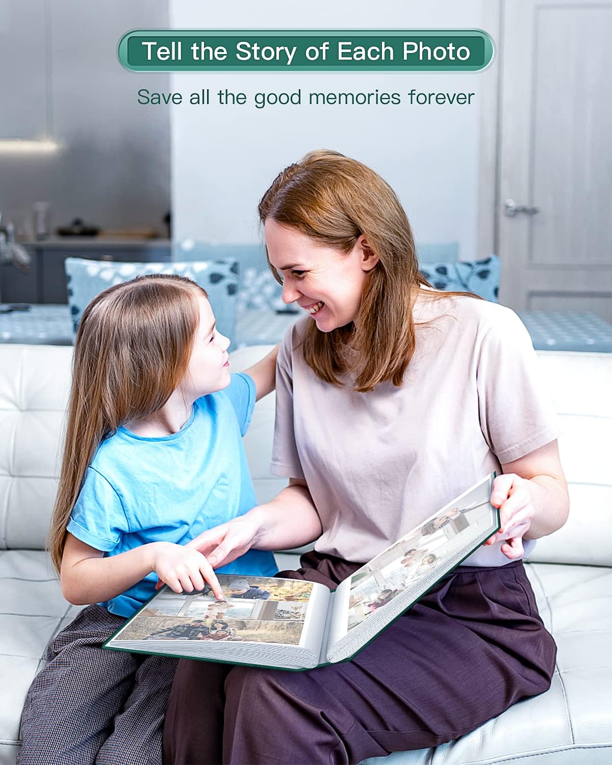 popotop Photo Album 4x6-200 Photos Photo Books with 200 Horizontal Pockets,Linen Cover Albums for Family Wedding Anniversary Baby Vacation Pictures