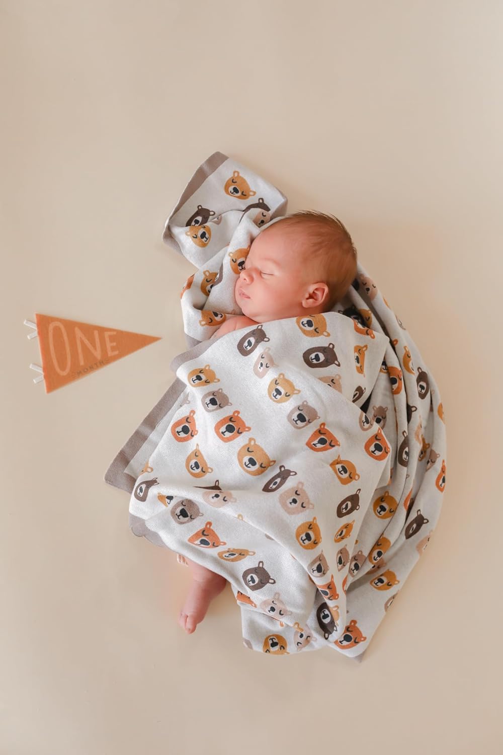 Lucy Darling Petit Milestone Pennants – Baby Monthly Milestone Pennant Flags – Newborn Photo Props & Felt Nursery Decor – Keepsake Banner Set for Baby Photos – Mountain Fields