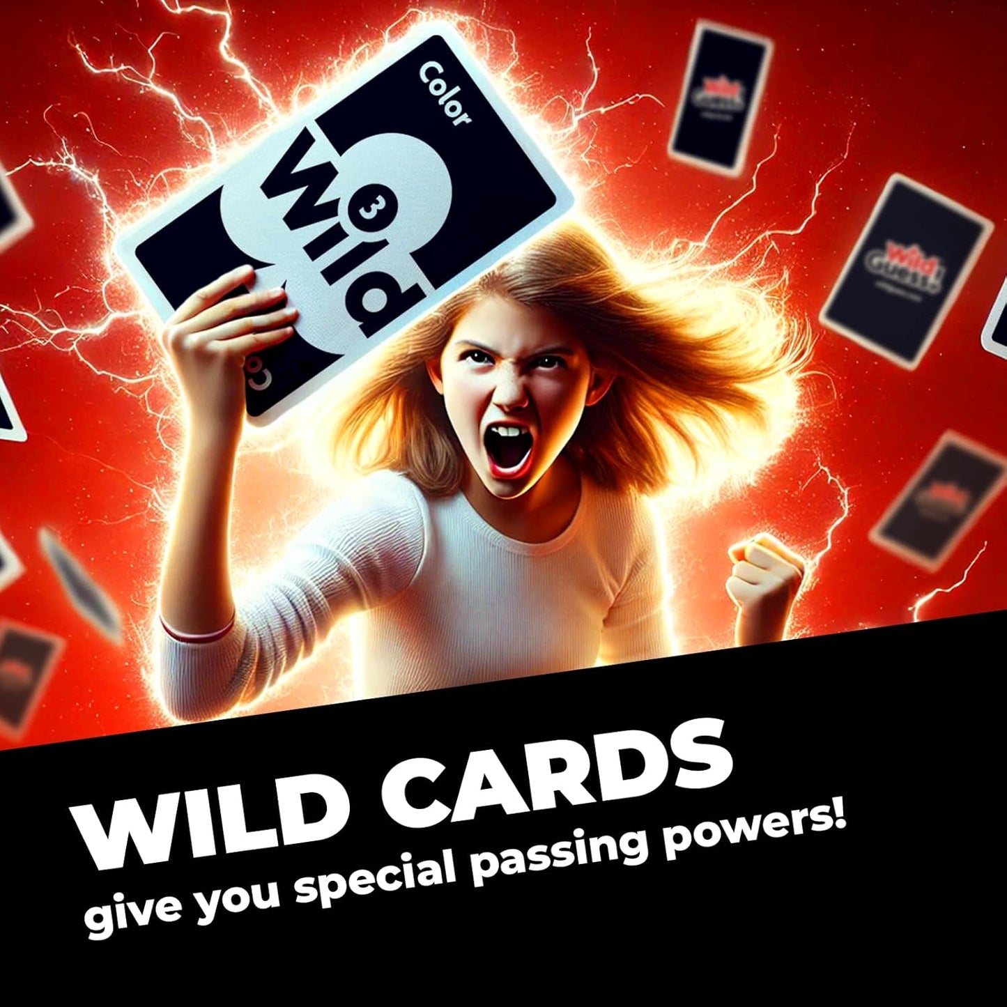 Wild Guess! – The Fast-Paced, Unpredictable, Insanely Competitive Card Game for 2 to 4 Players – Great Travel Game for Friends and Family