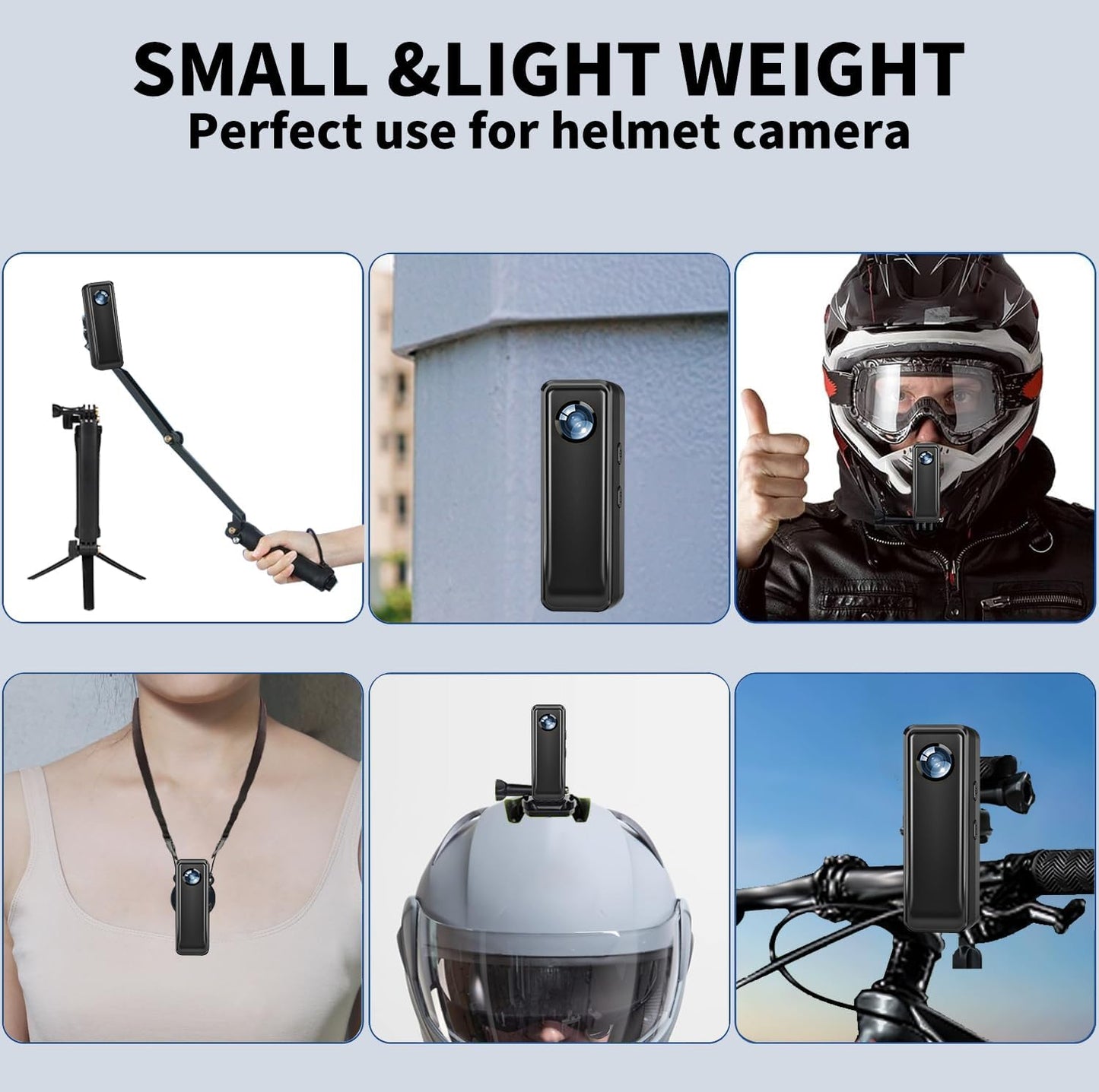 Mini Body Camera 64GB, 4K 30FPS Action Camera, Hands Free Sports Camera with Magnetic Back Clip, Wearable Body Cam POV Records Using for Traveling Cycling Vlogging