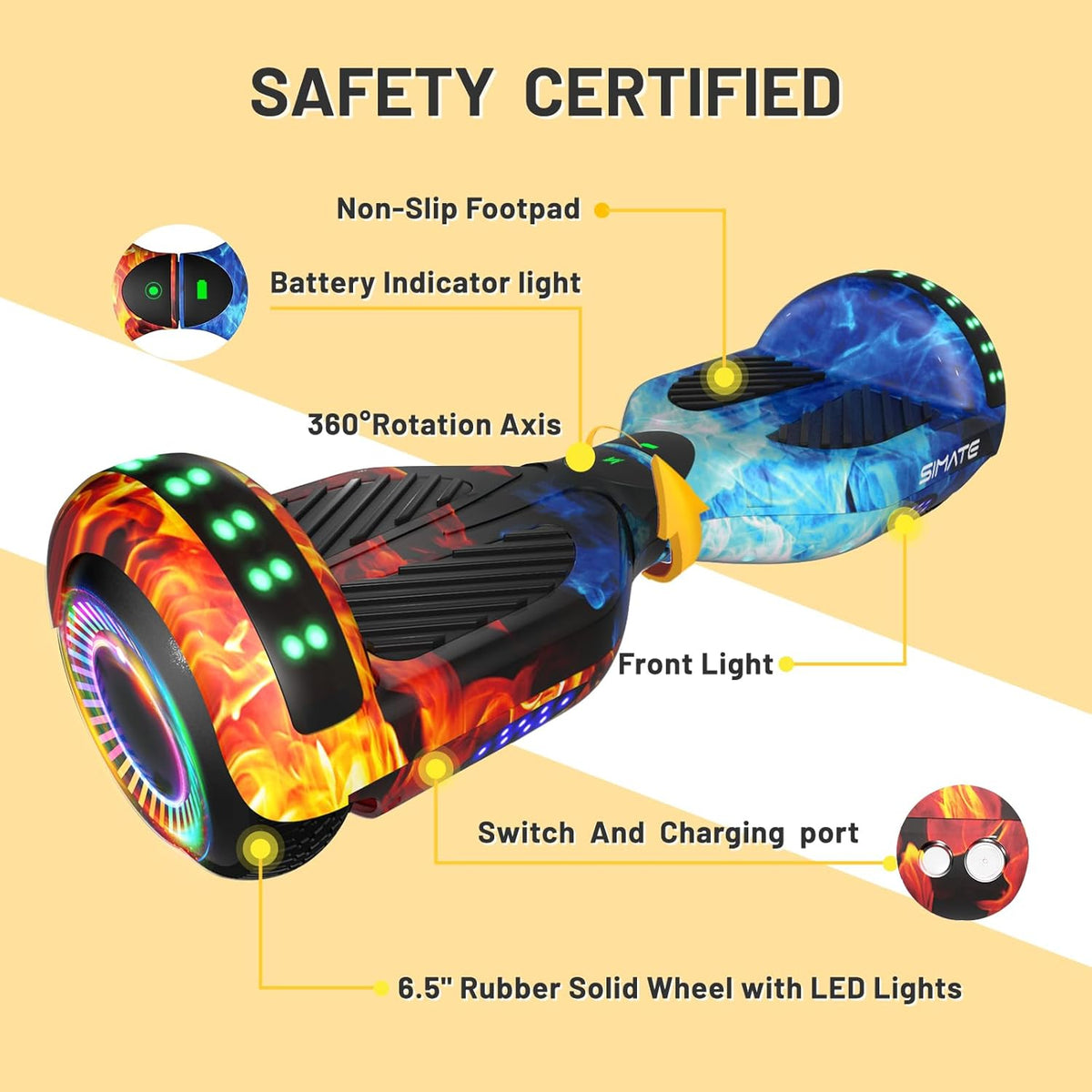 Scooter, Bluetooth & Corlorful LED Lights, Gifts for Kids & Adults & Girls & Boys, for All Ages