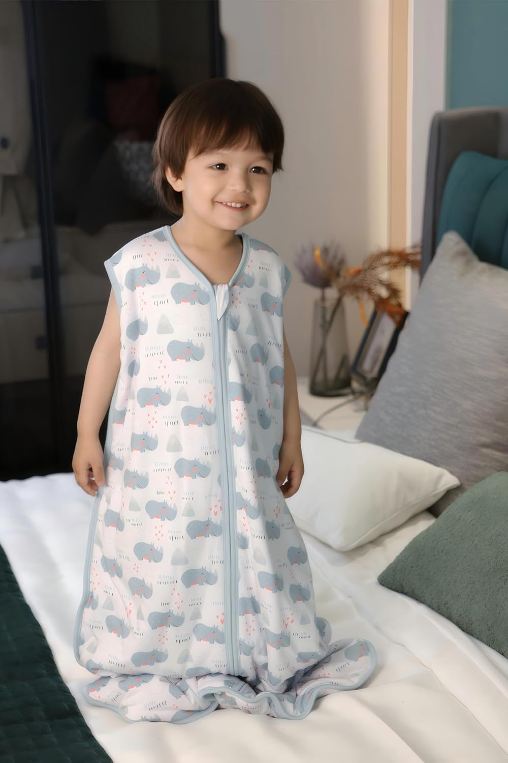 Baby Sleep Sack 2-4 T 95% Rayon from Bamboo 5% Spandex Boys & Girls Wearable Blanket 1.0 TOG Toddler Sleeping Sack 2- Way Zipper X-Large
