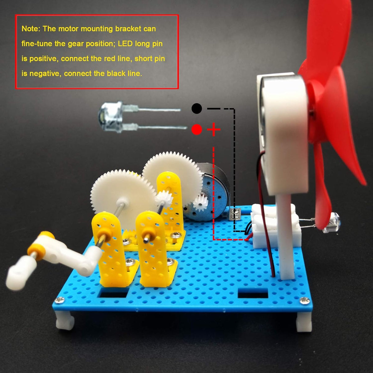 EUDAX DIY Dynamo Lantern Educational STEM Building Toy, Hand Cranked Power Generator,Generators Science Kit, Light Bulb Science Experiments Kits for Kids Age
