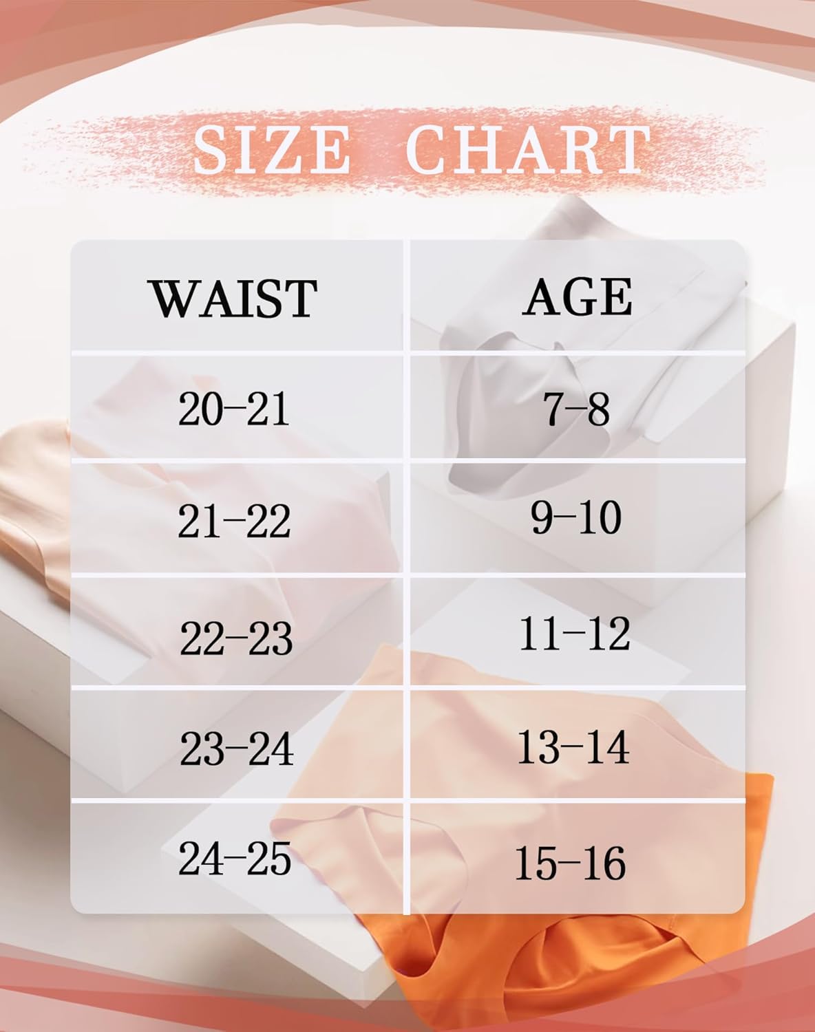 Finihen Teen Girls Underwear Seamless Big Girls Panties No Show Multipack.
